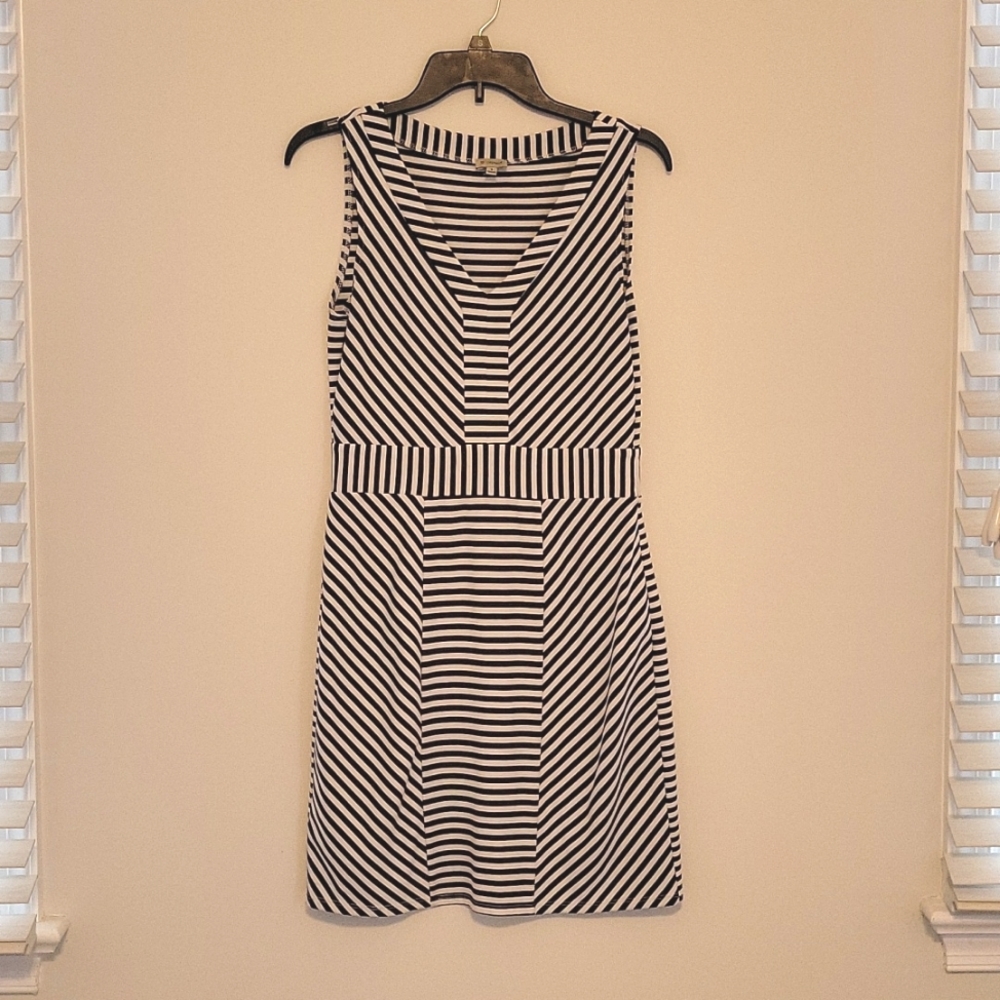 CREMIUX Blue and White Midi Dress Size S